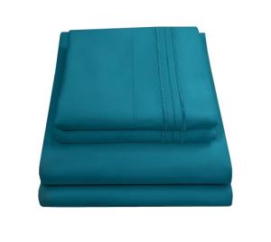 Queen Size Bed Sheets - Breathable Luxury Sheets with Full Elastic & Secure Corner Straps Built In - 1800 Supreme Collection Extra Soft Deep Pocket Bedding Set, Sheet Set, Queen, Teal