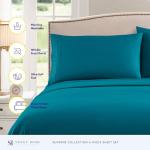 Queen Size Bed Sheets - Breathable Luxury Sheets with Full Elastic & Secure Corner Straps Built In - 1800 Supreme Collection Extra Soft Deep Pocket Bedding Set, Sheet Set, Queen, Teal