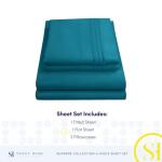Queen Size Bed Sheets - Breathable Luxury Sheets with Full Elastic & Secure Corner Straps Built In - 1800 Supreme Collection Extra Soft Deep Pocket Bedding Set, Sheet Set, Queen, Teal