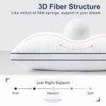 HARNY Pillows Queen Size Set of 2, Plush Soft Supportive Bed Pillows, Down Alternative Queen Pillow for Side and Back Sleeper, Pillow for Sleeping 2 Pack, Machine Washable, 20 x 30 Inches