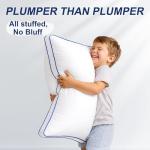 HARNY Pillows Queen Size Set of 2, Plush Soft Supportive Bed Pillows, Down Alternative Queen Pillow for Side and Back Sleeper, Pillow for Sleeping 2 Pack, Machine Washable, 20 x 30 Inches