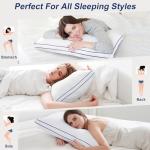 HARNY Pillows Queen Size Set of 2, Plush Soft Supportive Bed Pillows, Down Alternative Queen Pillow for Side and Back Sleeper, Pillow for Sleeping 2 Pack, Machine Washable, 20 x 30 Inches