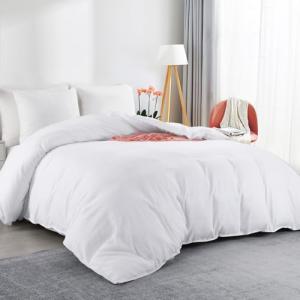 HOMBYS 120 x128 Inch, Ultra Soft Microfiber White Duvet Cover for All Season with Ziper Closure, 8 Coner Tabs (White, Oversized King Plus)