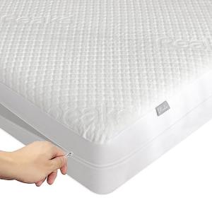 King Size Mattress Protector with Zipper - 100% Waterproof Zippered Mattress Cover - Soft & Cooling Noiseless Bed Mattress Covers - Top Removable Mattress Encasement 10-12" Deep