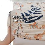 JSD Boho Floral Printed Sheet Set King Size, 4 Piece, Soft Botanical Pattern Microfiber Sheets Extra Deep Pocket