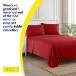 1500 Supreme Collection King Sheet Sets Red - Luxury Hotel Bed Sheets and Pillowcase Set for King Mattress - Extra Soft, Elastic Corner Straps, Deep Pocket Sheets, King Red