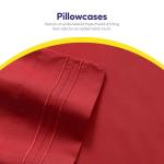 1500 Supreme Collection King Sheet Sets Red - Luxury Hotel Bed Sheets and Pillowcase Set for King Mattress - Extra Soft, Elastic Corner Straps, Deep Pocket Sheets, King Red