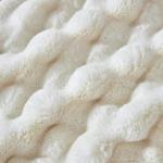 Serenhom 50x60 Inches Ultra-Soft Fuzzy Faux Fur Plush Throw Blanket - Thick, Warm Sherpa for Couch, Sofa, Bedroom, Camping - Decorative Blanket for Cozy Warmth, Bubble Ivory White