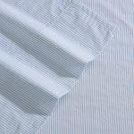 Nautica - Queen Sheet Set, Cotton Percale Bedding Set, Crisp & Cool, Lightweight & Breathable (Penny Pinstripe Blue, Queen)