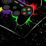 3pcs Game Console Controller Duvet Cover,Duvet Cover*1+Pillowcases*2,Bedroom Decoration Comfortable Soft Fabric,No Pillow Core