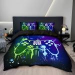 3pcs Game Console Controller Duvet Cover,Duvet Cover*1+Pillowcases*2,Bedroom Decoration Comfortable Soft Fabric,No Pillow Core