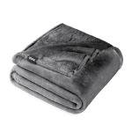 Bare Home Fleece Blanket - King Size - Ultra-Soft Lightweight for Bed, Sofa, and Couch - Luxury Microplush - Cozy Warm Blanket (King, Grey)