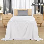 Utopia Bedding White 100% Cotton Waffle Blanket 300 GSM [Twin - 90x72 Inch] Soft Lightweight Breathable Dorm Bed Blanket for All Season