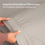 King Size 4 Piece Sheet Set - Comfy Breathable & Cooling Bed Sheets Set - Hotel Luxury Bedding for Women, Men, Kids, Teens, Boys & Girls - Deep Pockets, Soft and Wrinkle Free - Oeko-Tex - Light Grey