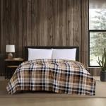 Eddie Bauer - Full/Queen Blanket, Reversible Plush Bedding, Plaid Bedding Set, Oeko-Tex Certified (Trailhead Plaid Beige, Full/Queen)