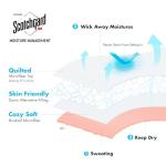 Madison Park Windom Down Alternative Blanket, Premium 3M Scotchgard Moisture Wicking Treatment, Lightweight and Soft Bed Cover For All Season, Satin Trim, Blue Full/Queen