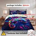 3PC Game Console Duvet Cover, 1 Duvet Cover+2 Pillowcases, Digital Printing Technology, Comfortable Four Season Home Decoration