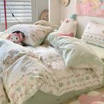 Cute Bear Duvet Cover Set with Zipper Pink Heart Bed Sheet Pillowcases No Filler Twin Queen Size Girls Boys Gift Bedding Set