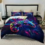 3PC Game Console Duvet Cover, 1 Duvet Cover+2 Pillowcases, Digital Printing Technology, Comfortable Four Season Home Decoration