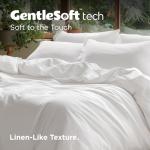 Bedsure 100% Washed Cotton Duvet Cover Queen Size - Natural White Minimalist Cotton Duvet Cover Linen Like for All Seasons - GentleSoft™ Plain Simple Bedding (Natural White, Queen, 90"x90")