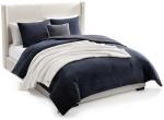 UGG Full/Queen Comforter Set 5 Piece Bed in a Bag with Throw Blanket, Decorative Pillow, Shams, Reversible Hypoallergenic Washable Luxury Warm Fluffy Bedding Set, Navy Blue (Remina)