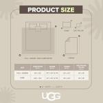 UGG Full/Queen Comforter Set 5 Piece Bed in a Bag with Throw Blanket, Decorative Pillow, Shams, Reversible Hypoallergenic Washable Luxury Warm Fluffy Bedding Set, Navy Blue (Remina)