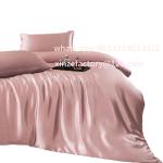 Mumi solid color mulberry silk pillow cover quilt cover bed sheet bed canopy silk set bedding