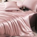 Mumi solid color mulberry silk pillow cover quilt cover bed sheet bed canopy silk set bedding