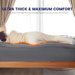 Mattress Topper for Back Pain Relief, Extra Thick Mattress Pad, Soft Plush Mattress Cover Bed Topper, Overfill Down Alternative