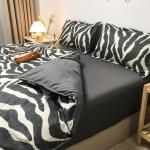 New Grey Geometric Pattern Quilt Cover Kit Duvet Cover Set Nordic Single Double Bed Linen Bedding Sets Luxury Queen King Size