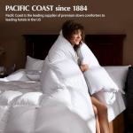 Pacific Coast Goose Feather Down Fiber Comforters King Size, Heavyweight Thickened Winter Duvet Insert, Ultra-Soft, Fluffy, Breathable, Hotel Luxury Bedding Comforters, 8 Tabs, 106"x90"
