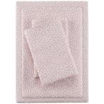 True North by Sleep Philosophy Cozy Flannel Warm 100% Cotton Sheet - Novelty Print Animals Stars Cute Ultra Soft Cold Weather Bedding Set, Full, Blush Dots 4 Piece