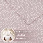 True North by Sleep Philosophy Cozy Flannel Warm 100% Cotton Sheet - Novelty Print Animals Stars Cute Ultra Soft Cold Weather Bedding Set, Full, Blush Dots 4 Piece