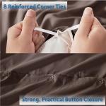 Nestl Chocolate Brown Duvet Cover King Size - Soft Double Brushed King Duvet Cover Set, 3 Piece, with Button Closure, 1 Duvet Cover 104x90 inches and 2 Pillow Shams