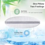 Meoflaw Cooling Pillows Queen Size Set of 2,Shredded Memory Foam Bed Pillows for Sleeping,Queen Pillows for Back & Side Sleepers,Adjustable Queen Size with Washable Cover