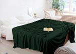 Utopia Bedding Forest Green 100% Cotton Blanket [King Size - 90x108 Inch] 350GSM Lightweight, Soft and Breathable Thermal Blanket for All Seasons
