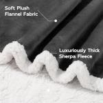 BEAUTEX Sherpa Fleece Throw Blanket Queen Size for Bed - Thick and Warm Blanket for Winter, Fluffy Flannel Plush Queen Blanket, Fuzzy Grey Cuddle Blankets for Bed (90" x 90", Grey)