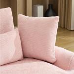 Oversized Chaise Lounge Chair,comfy Corduroy Upholstered Lounge Sleeper Chair Sofa Bed Indoor,deep Seat With 3 Pillows,no Assemb