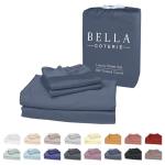 Bella Coterie Luxury Bamboo Viscose King Size Sheet Set | 100% Organically Grown | Ultra Soft | Cooling for Hot Sleepers | 18" Deep Pocket [Slate Blue]