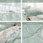 Bedsure Duvet Cover King Size - Reversible Floral Duvet Cover Set with Zipper Closure, Green Bedding Set, 3 Pieces, 1 Duvet Cover 104"x90" with 8 Corner Ties and 2 Pillow Shams 20"x36"
