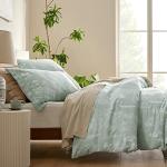 Bedsure Duvet Cover King Size - Reversible Floral Duvet Cover Set with Zipper Closure, Green Bedding Set, 3 Pieces, 1 Duvet Cover 104"x90" with 8 Corner Ties and 2 Pillow Shams 20"x36"