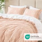 Love's cabin Dusty Rose Pink Full Size Comforter Set - Full Comforter Set, 3 Pieces Cute Floral Bedding Sets for All Seasons,1 Soft Reversible Botanical Flowers Comforter and 2 Pillow Shams