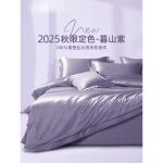 Heavy silk four-piece set of 100% mulberry silk autumn and winter solid color bedding