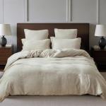 Simple&Opulence 100% Linen Duvet Cover Set, Natural French Flax Duvet Cover Twin Size, Breathable Soft Comfy Linen Bedding Comforter Cover with 1 Pillowcase (68"x86")