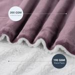 Berkshire Blanket-Sherpa Fleece Blanket, Warm and Soft Loftmink Reversible Blanket for Bed, Sofa and Travel, Plum Smoke, 90 in x 90 in