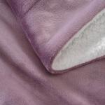 Berkshire Blanket-Sherpa Fleece Blanket, Warm and Soft Loftmink Reversible Blanket for Bed, Sofa and Travel, Plum Smoke, 90 in x 90 in