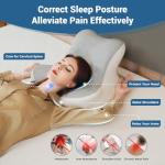 WOGAHEV Reading Pillow for Bed, Lying, Leaning and Prone, Ergonomic Memory Foam Bed Wedge Pillow for Headboard, Chin & Back Support Pillows on Bedrest Couch Floor- Grey