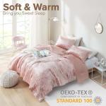 Comfort Spaces Juliette Luxe Comforter Set Velvet Lush with Soft Brushed Microfiber Reverse, All Season Cozy Velvet Bedding Sets, Fluffy Comforter Bed Set, Matching Sham, Blush Full/Queen 3 Piece