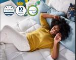 Sleep Innovations Cooling Comfort Gel Memory Foam Dual Layer Mattress Topper, 4 Inch, King Size, Pillow Top Cover