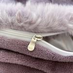 Grid Pattern Winter Rabbit Fur 4 Piece Set Double Side Plush Comforter Quilt for Home Bedroom Queen Cozy Quilt Cover Sets 이불 커버